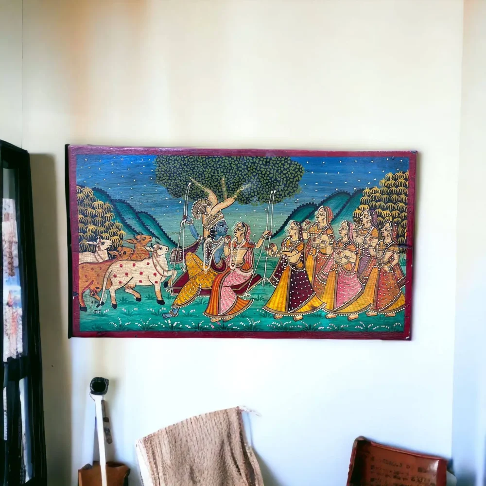 Radha-Krishna-Hand-Painted-Wooden-Wall-Panel.webp