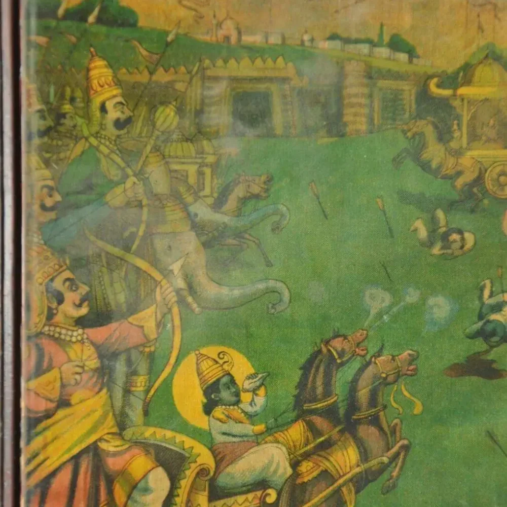 Vintage-Kaurav-Pandav-Mahabharat-Battle-Litho-Print-in-Wooden-Frame-5.webp